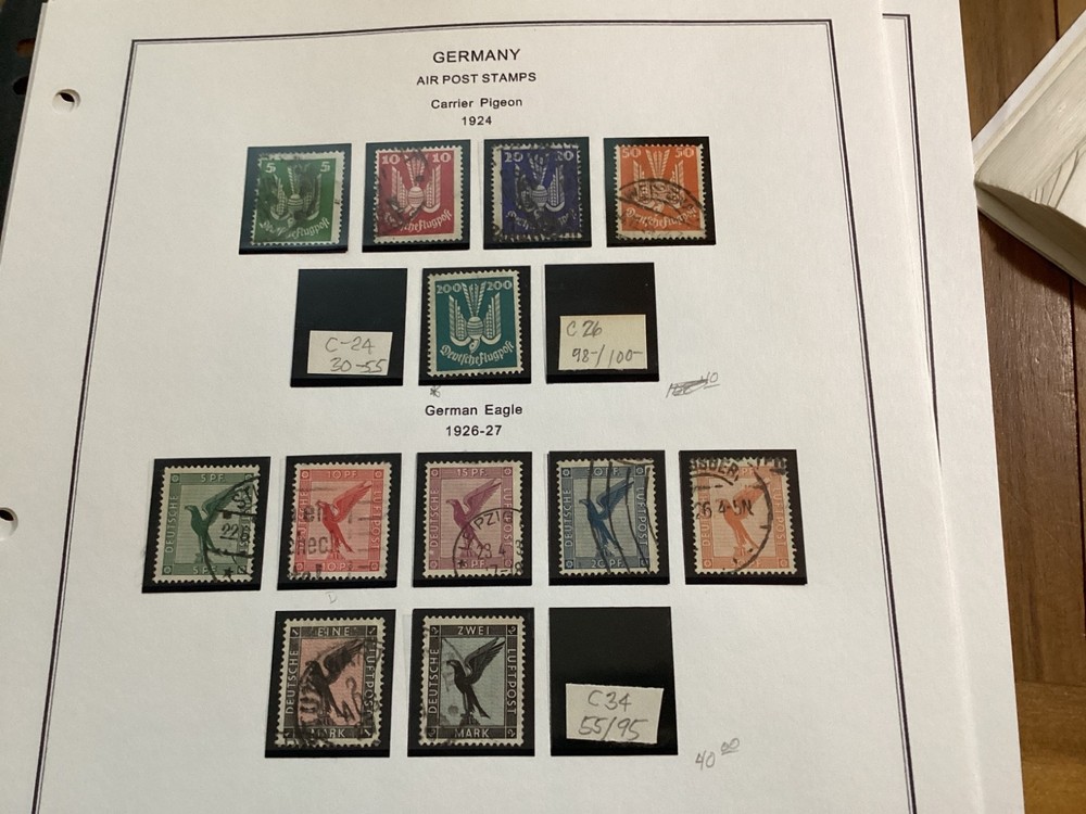 ICOLLECTZONE Super Clean Germany Album Page Airmails (C500-26)