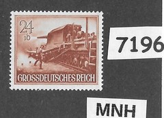 #7196 MNH B267 WWII 1944 Germany Third Reich Military Wehrmacht artillery