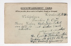 DOEBERITZ GERMANY WW I SERBIA POW CARD CENSORED TO SEDGEFIELD ENGLAND 1918
