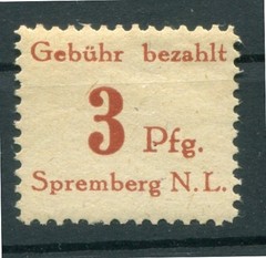 Local Spremberg 1 PFVII ABART** MNH Mint Never Hinged 50EUR (Z9068