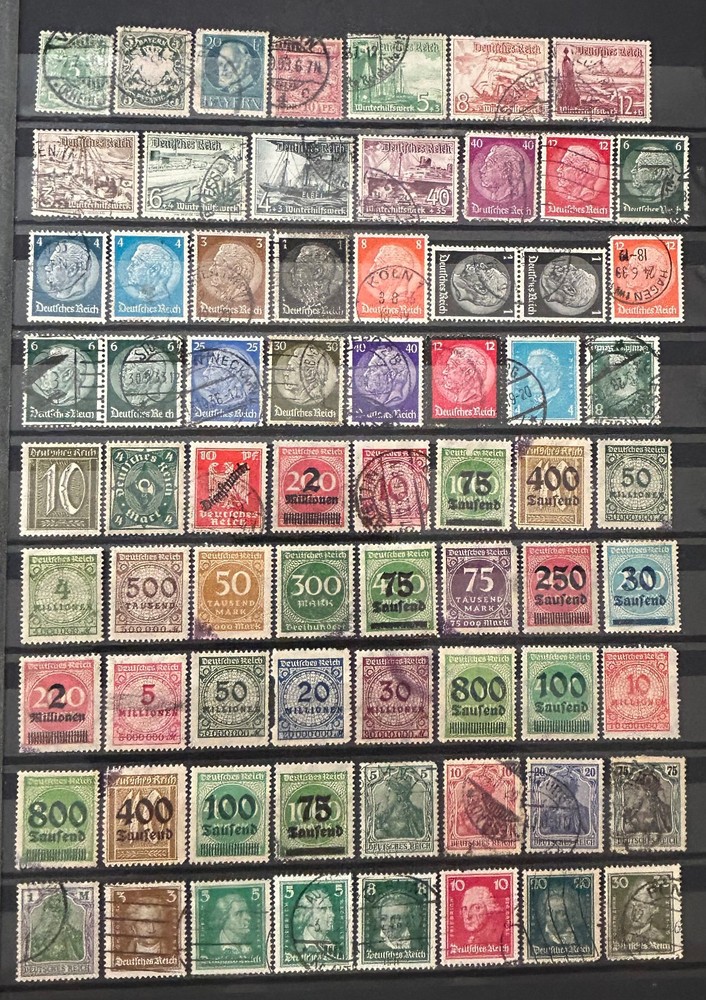 Early German Stamps Lot of 70 Stamps MH* and Used ww2 /832