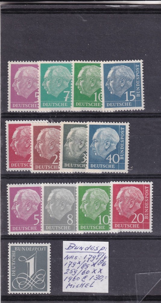 Germany Bundespost 1960 MNH Nice lot of stamps see scan
