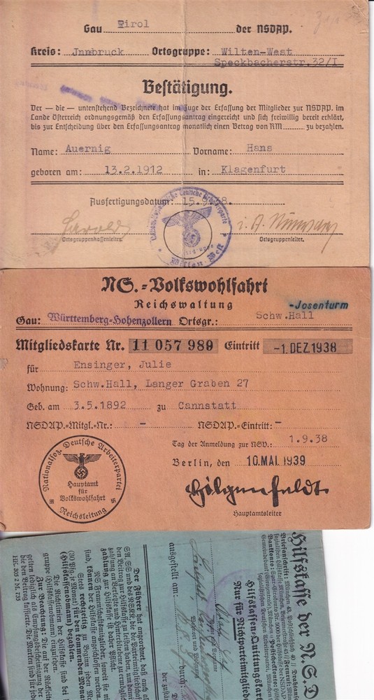 Lot Stamp Germany Revenue WWII 3rd Reich Assorted – 3 Stamp Cards Books 2