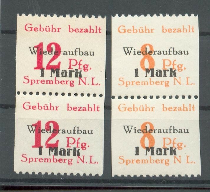Local Spremberg 19/20AUs Partial Perforation MNH Mint (08636