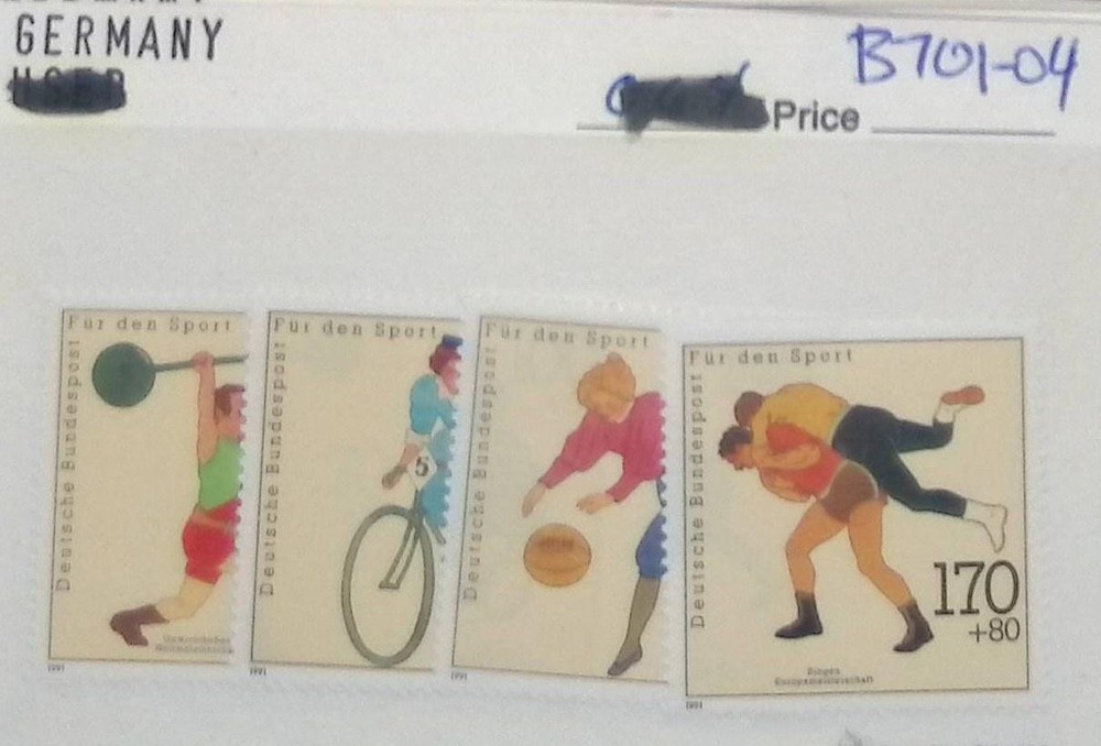 Germany Deutsche Bundespost Semi-Postal Stamps MNH Multi-Color Für Den Sport