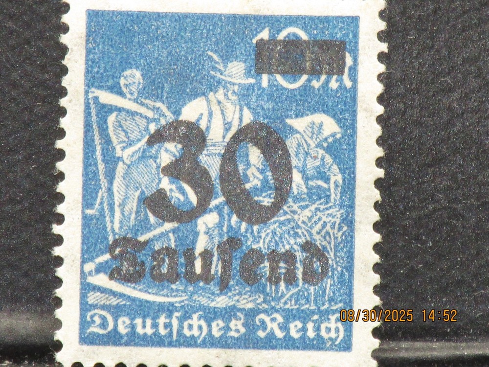 The listing is:(1)1923 German hyperinflation definitive series Stamp-10m-LH