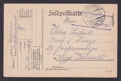 GERMANY 1916, WWI Postcard from 14th Reserve Division, Fieldpost