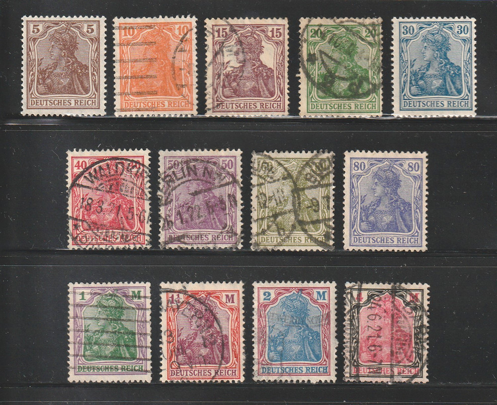 Germany, 1920 Regular Issue, Used/Unused, Scott #s 118 | 132, 13 Different