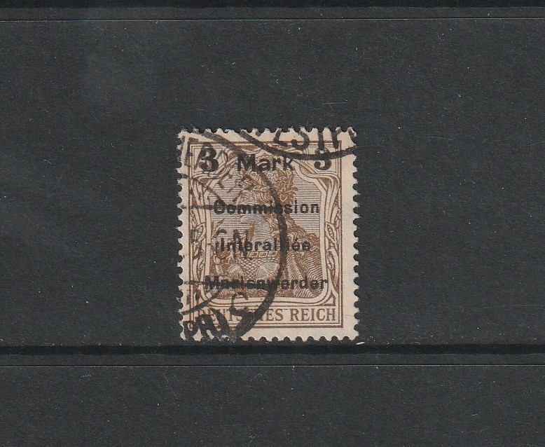 MARIENWERDER 1920 3 MARK BROWN OVERPRINT INTERALLIEE VERY FINE USED