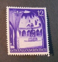 GERMANY GERMANY Generalgouvernement Reich 1941 „View“ 12 gr.violet MH *