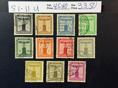 Germany # S1 – S11 Used 2024 Scott Catalogue Value $ 45.40