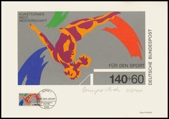 ART-EDITION 1989 GERMANY 1409 SPORT KUNSTTURNEN – HAND-SIGNED !!