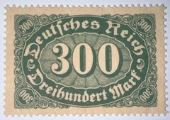 Travelstamps: 1922 Germany Stamps Deutsches Reich 300 Mark Mi. Nr. 249, MNH