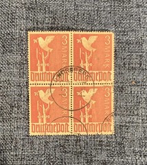Germany Stamps Allied Occupation 4x 3 Mark 1947 Block „Peace Dove“