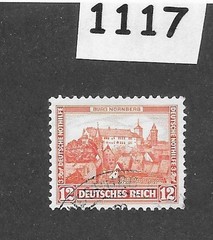 Used Stamp B46 1932 PF12 + 03 Nuremberg castle German Weimar Republic #1117