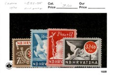 Croatia, Postage Stamp, #B52-B55 Mint Hinged, 1944 WWII German State (AB)