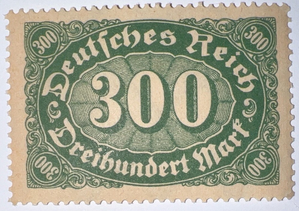 Travelstamps: 1922 Germany Stamps Deutsches Reich 300 Mark Mi. Nr. 249, MNH