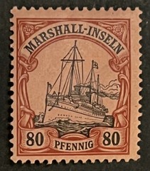 Travelstamps: GERMANY MARSHALL ISLANDS STAMPS Kaiser’s Yacht 80pf MOGH UNWMK