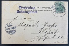1903 German West Africa Togo RPPC Postcard Cover To Erfurt Market Street