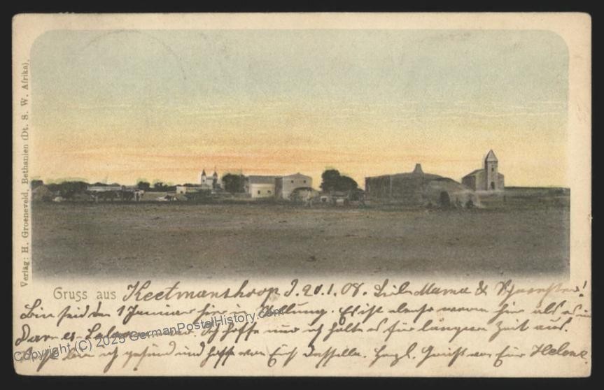 Germany 1908 SW Africa DSWA KEETMANSHOOP 5pf Wmk Cover 112780