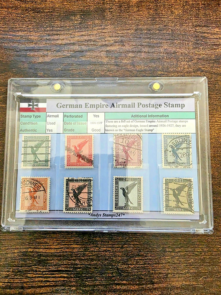 Very Rare German Empire Airmail Postage Stamp, 1926-1927