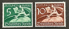 Travelstamps: Germany Stamp P1-P2 Mi 738-739 – 1939 Newspaper Stamps Mint MNH OG