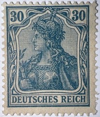 Travelstamps: Germany Stamps Mi:#144 – 30pf Mint Og Hinged WMK MOGH