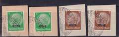 Deutsches Reich – Elsass used on piece 3, 5pf Strassbourg cancel 2x