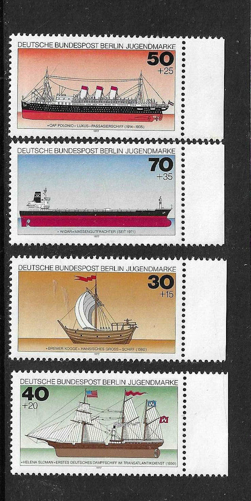 Germany SC # 9NB133-136 Historic Ships . MNH