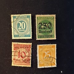 49 Germany Deutsches Reich/Deutsche Post Used Stamp Lot Inflation Mixed