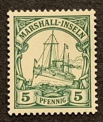 Travelstamps: 1901 GERMANY MARSHALL ISLANDS STAMPS SCOTT #14 Kaiser’s Yacht Mint
