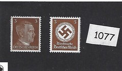 MNH stamp set / Hitler and WWII Swastika / 1941 & 1942 PF03 Third Reich Germany