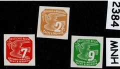 MNH stamps Newspaper Postage WWII German Czech Occupation of BaM #2384