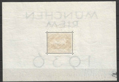 Germany S/S 1936 SC# B105 ‚ 3rd Horse Race Munich-Riem ‚ S/S; Rose Red OVPT.