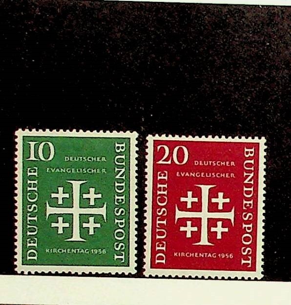 GERMANY Sc 744-5 NH ISSUE OF 1956 – MEETING OF PROTESTANTS – (AF24)