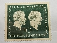 Germany Stamp Sc 722, 1954 EHRLICH & VON BEHRING, MVLH F/VF CV$11.00 (412G12)