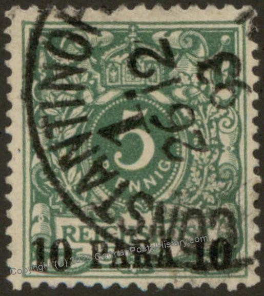 Germany 1893 Turkey Mi6 5pf 10 Para Constantinopel 1 Used 105470