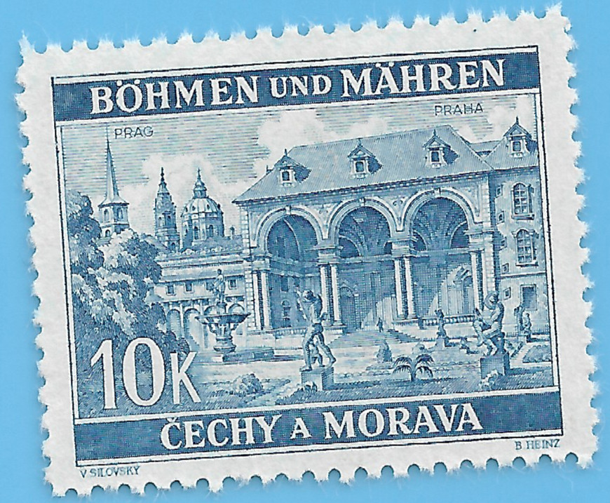 Germany WW2 German B&M Buildings 10k Stamp WW2 ERA