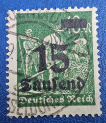 Stamp Germany Deutsches Reich 15 000 Mark 1923 Mi. Nr. 279 [🇩🇪34602]