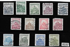 #8332 WWII Stamp set / Third Reich / Castles & Cathedrals / Germany Occupation