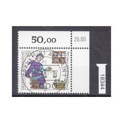 Bundle 1991, Mich.-No.: 1490 Stamped Corner Margin KBWZ Frankfurt