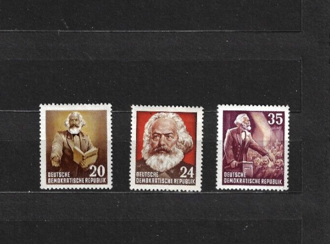 DDR #Mi348 – 349 – 350 MNH 1953 Karl Marx Chapter Book SC # 141 _ 142 _ 143
