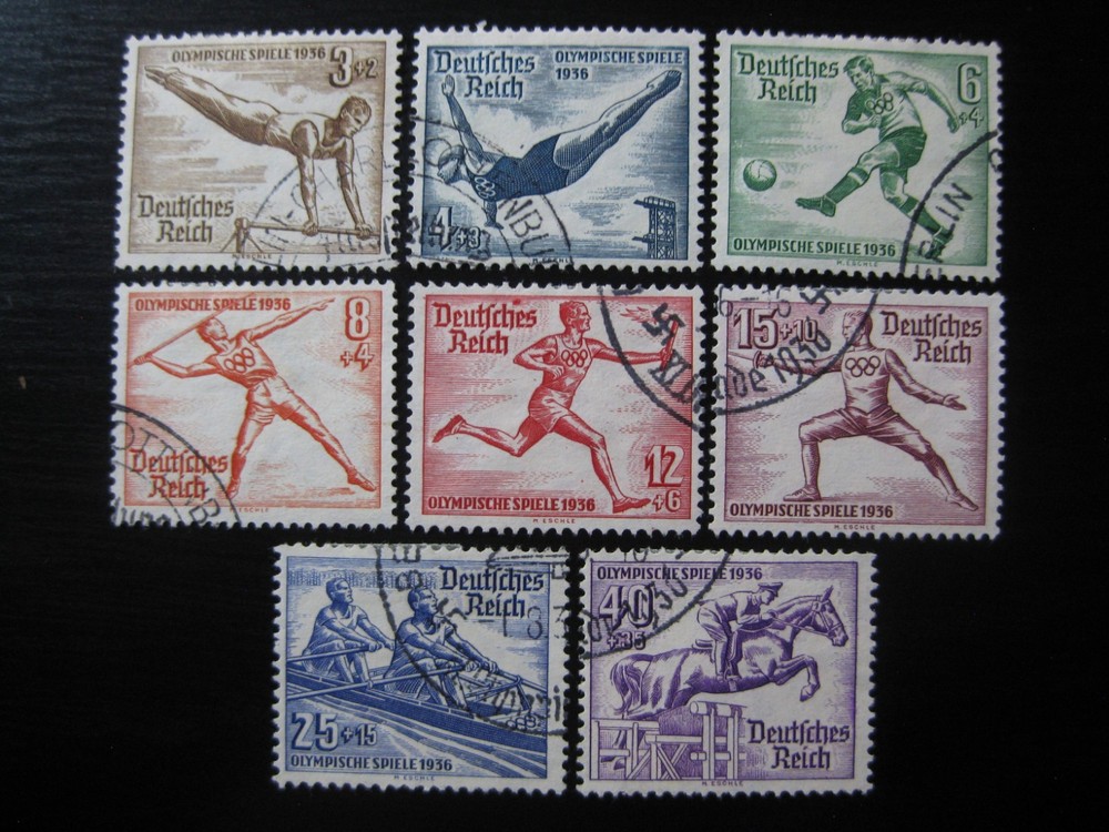 THIRD REICH Mi. #609-616 scarce used stamp set! CV $26.50