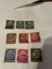 Germinia 10 Penning Stamp & President Paul Von Hindenburg German Stamps