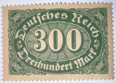 Travelstamps: 1922 Germany Stamps Deutsches Reich 300 Mark Mi. Nr. 249, MNH