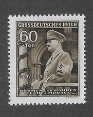 MNH Stamp B25 Adolf Hitler Birthday 1944 Occupation Third Reich WWII Germany