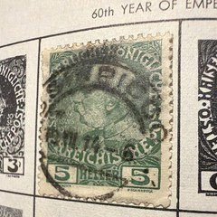 Germany Deutsches Reich Germania 5 Pf Green Used Stamp Uncertified