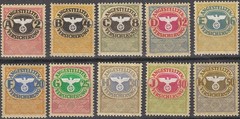 Stamp Germany Revenue WWII 3rd Reich Era Medical Employment Insurance Set MNG