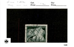 Germany, Postage Stamp, #B230 Used, 1943 World War II Flag (AJ)