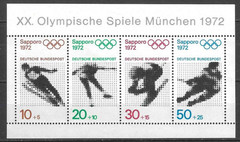 Germany Souvenir Sheet 1971 SC# B475a 10p+5p to 50p+25p Sapporo Olympics MNH